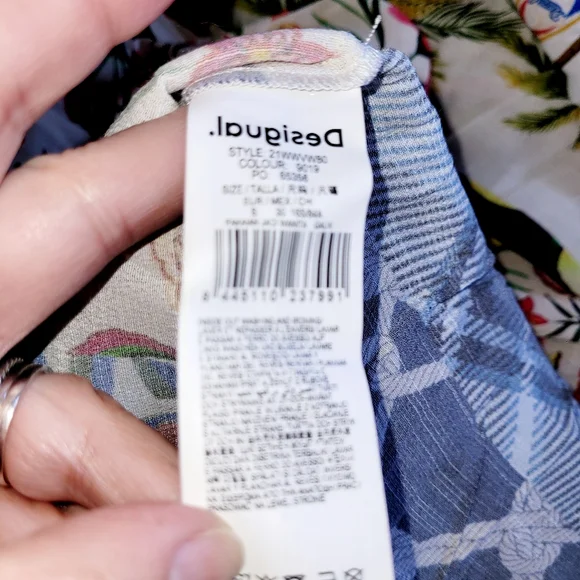 NWT-❤️-Desigual-Strappy Beach-Patch Work Wrap Maxi Dress-Size XS - Picture 10 of 16